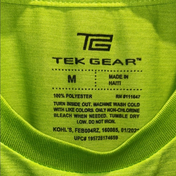 Tek Gear Neon Green Surf Graphic Tee - Picture 3 of 4